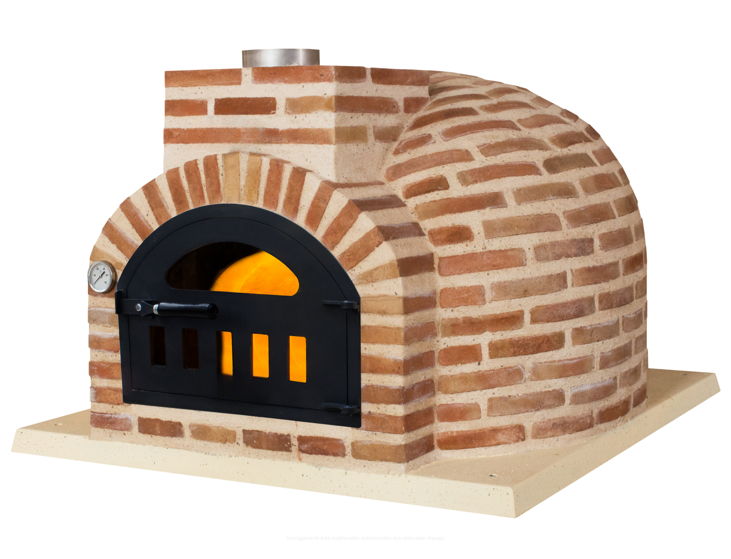 Holzbackofen aus Backstein für Pizza und Brot