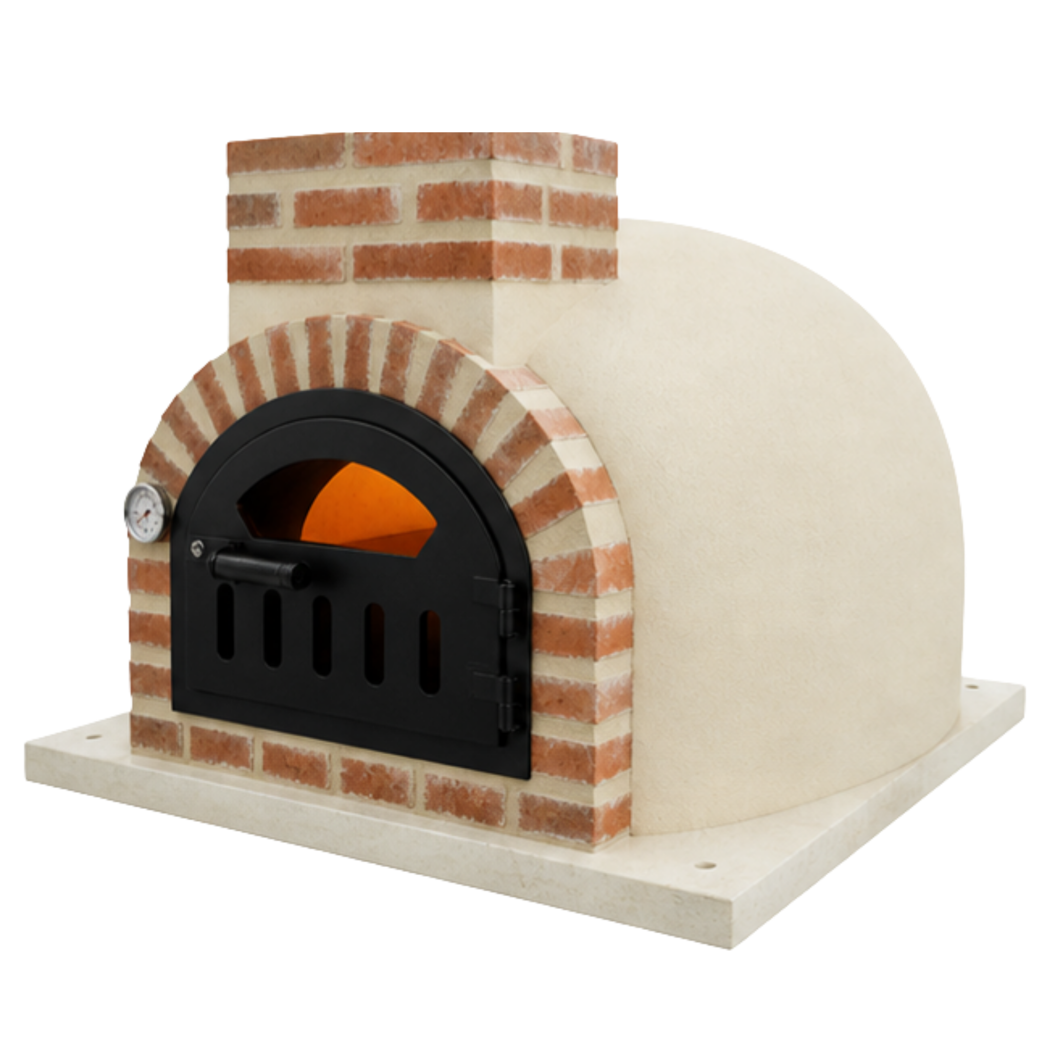 Holzbackofen mit Mineralputz für Pizza und Brot