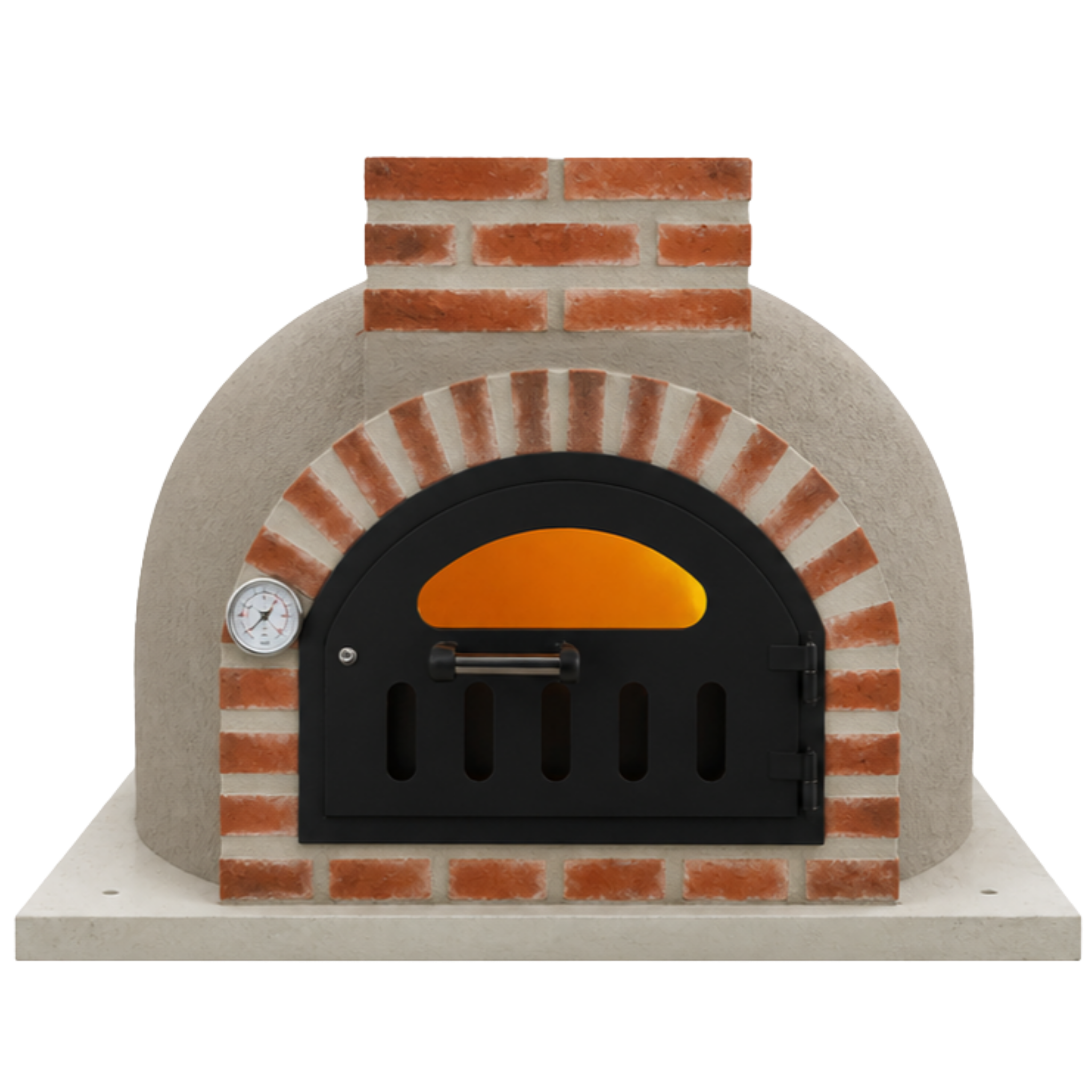Holzbackofen mit Mineralputz für Pizza und Brot