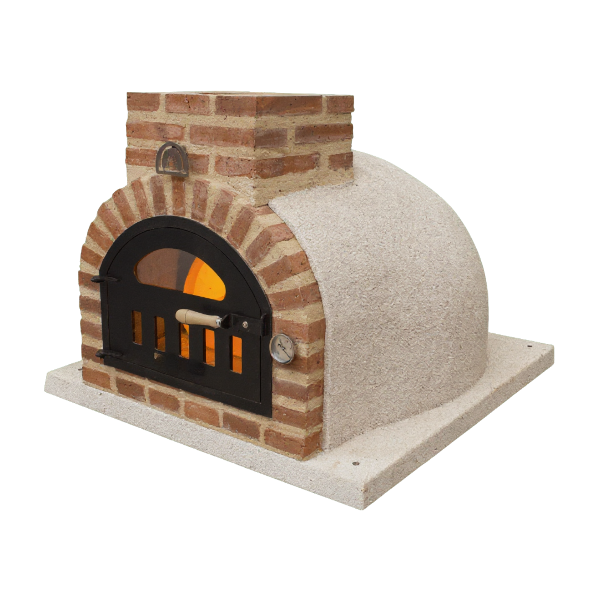 Holzbackofen mit Korkbeschichtung für Pizza und Brot
