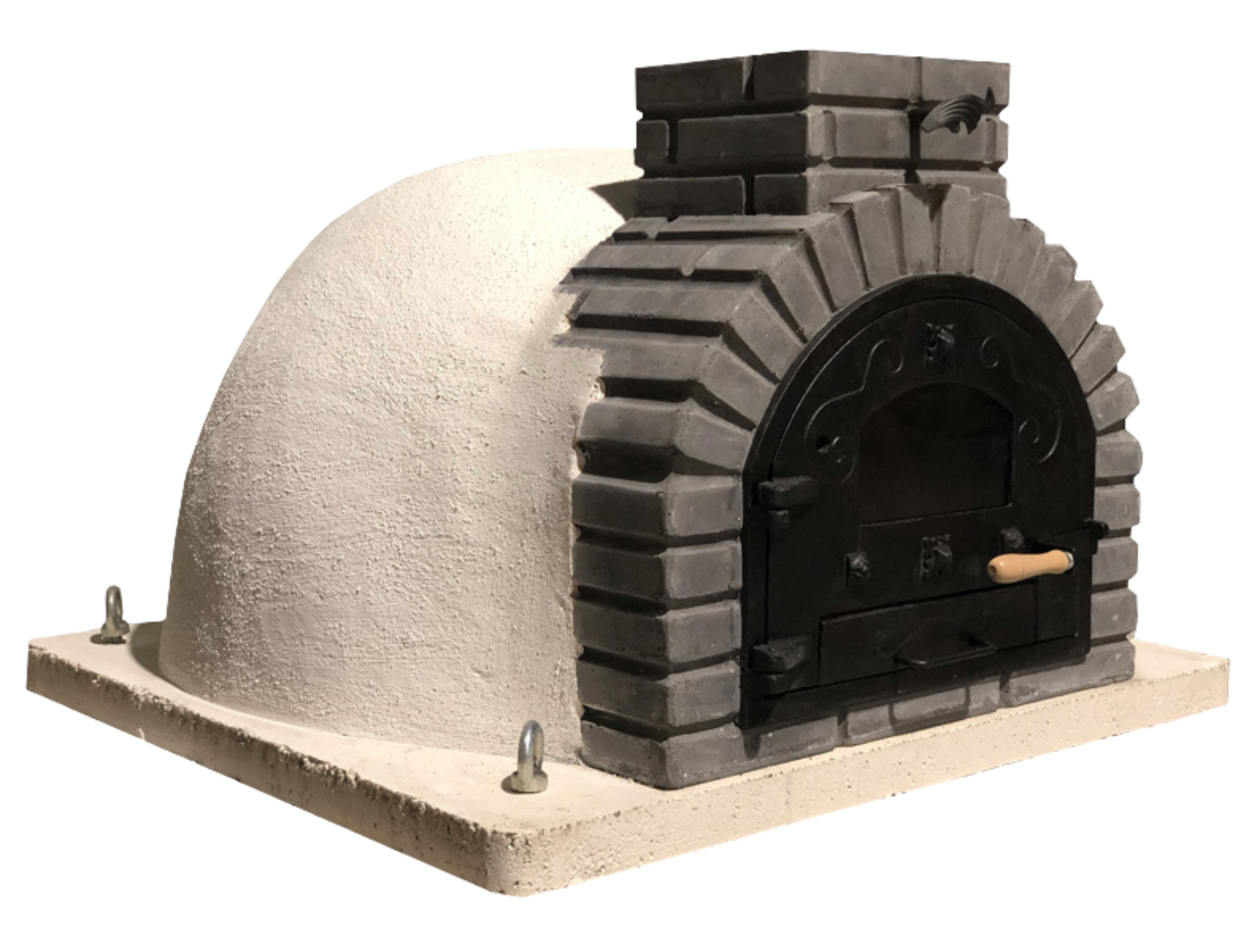 Holzbackofen mit Mineralputz für Pizza und Brot