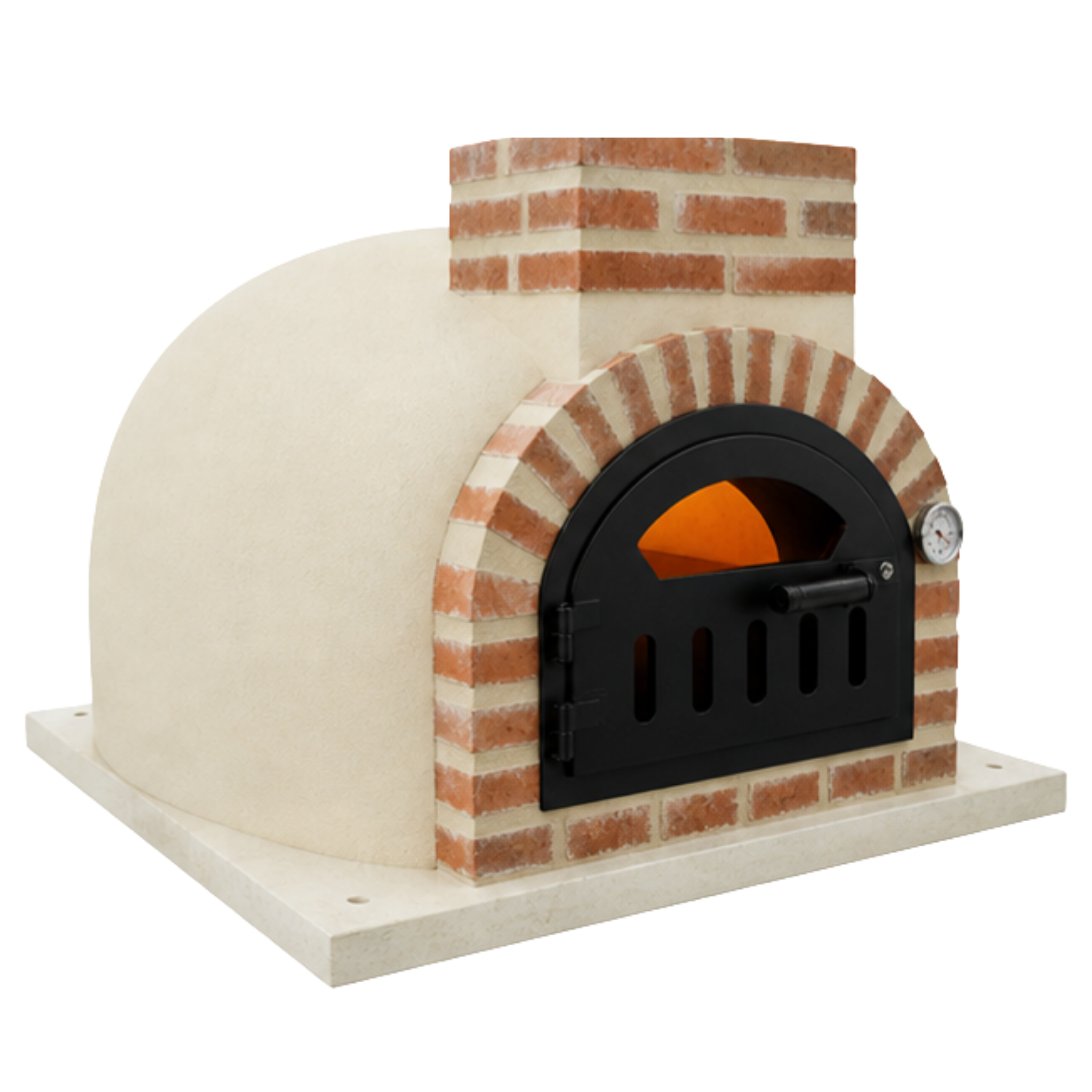 Holzbackofen mit Mineralputz für Pizza und Brot