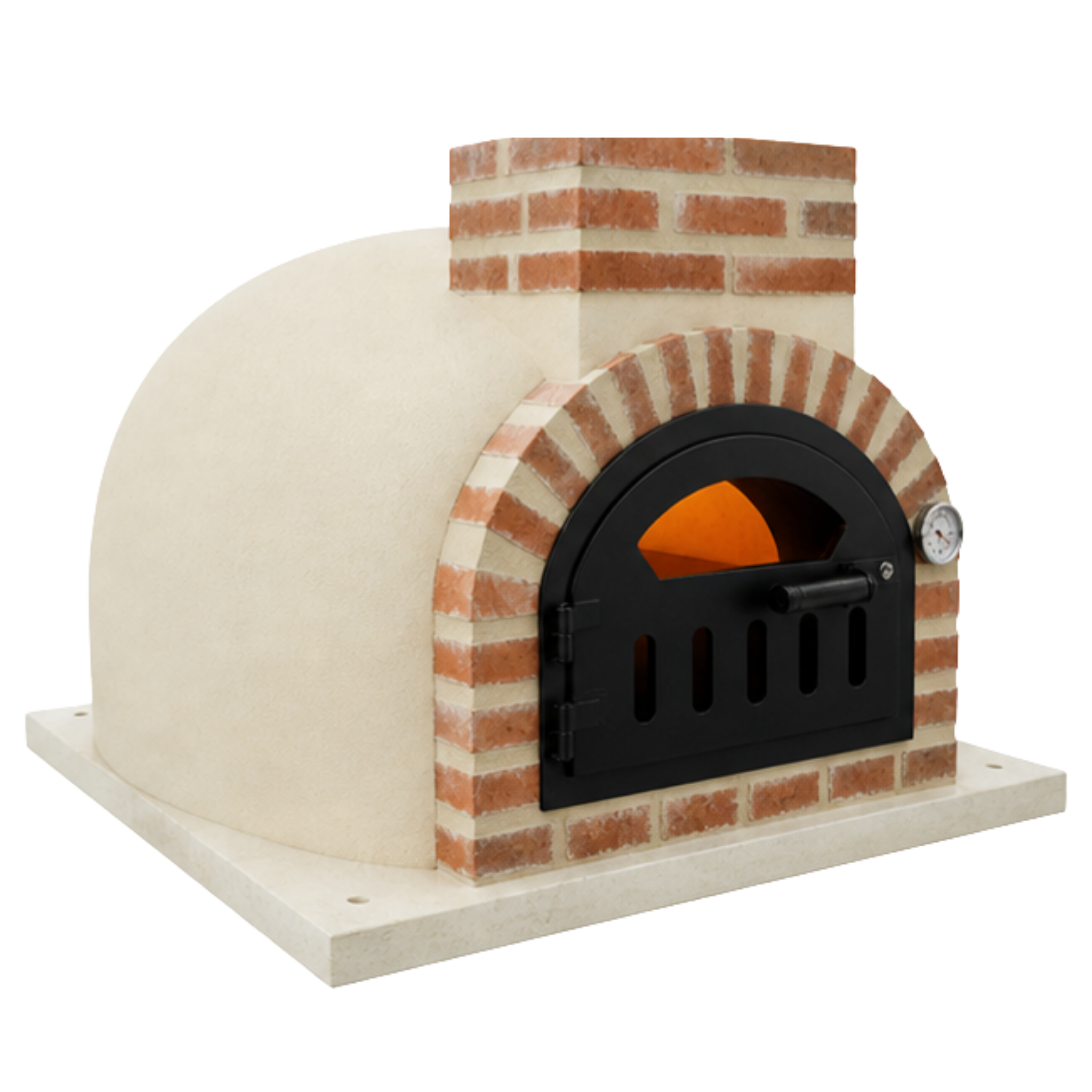 Holzbackofen mit Mineralputz für Pizza und Brot