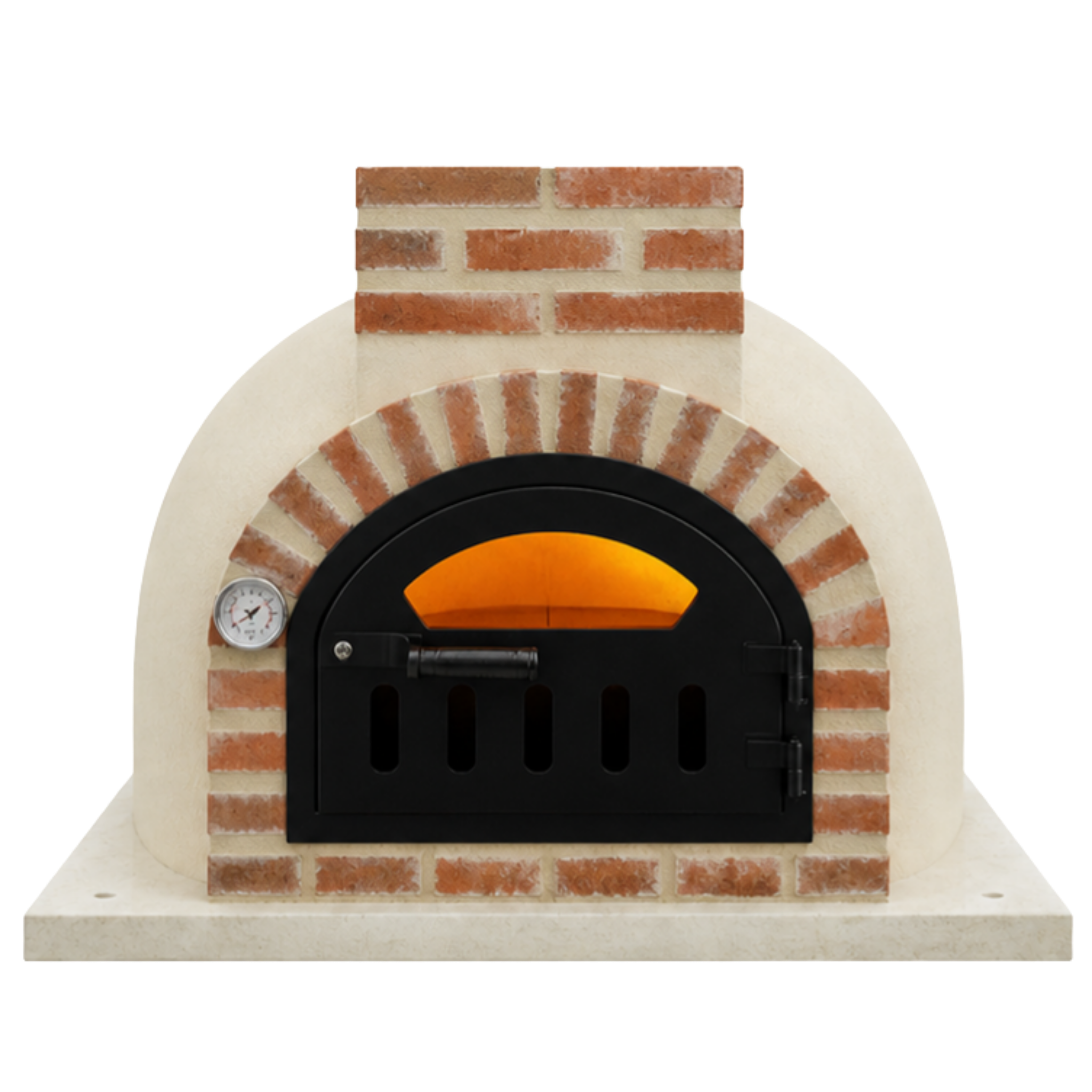 Holzbackofen mit Mineralputz für Pizza und Brot