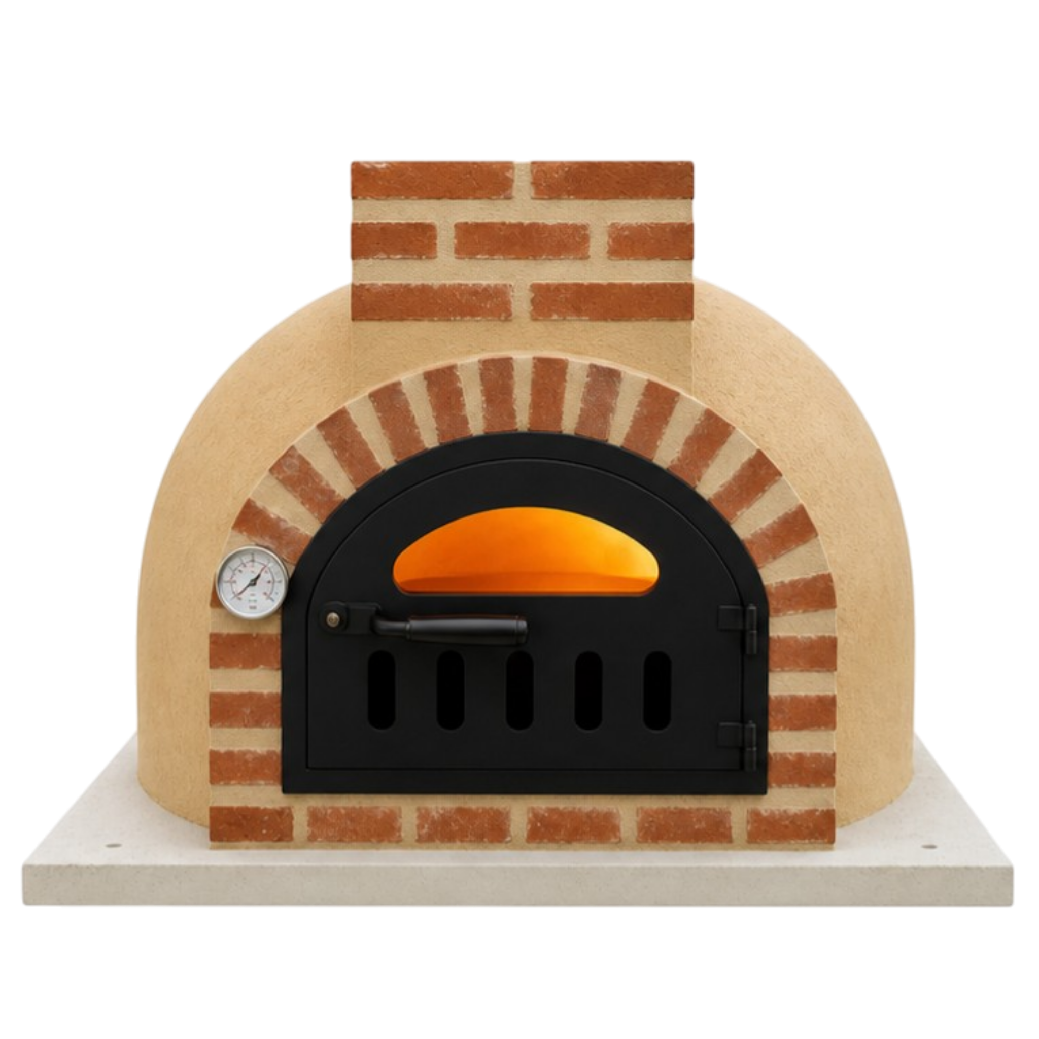 Holzbackofen mit Mineralputz für Pizza und Brot