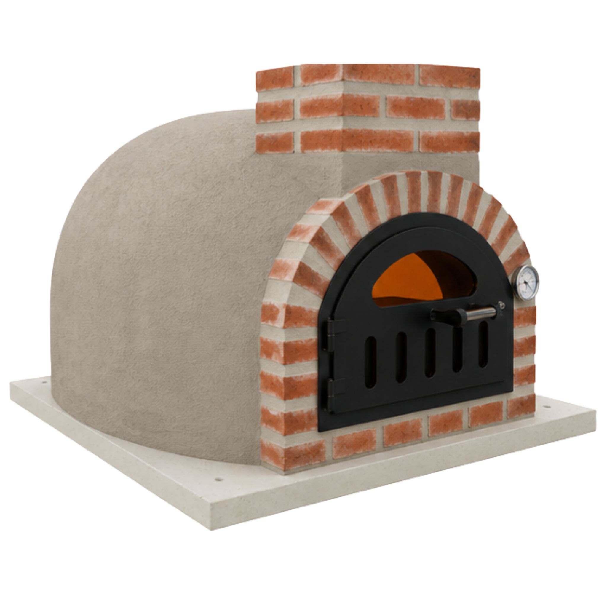 Holzbackofen mit Mineralputz für Pizza und Brot